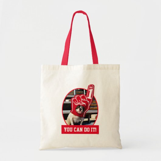 Dog in schuimhand tote bag (Voorkant)