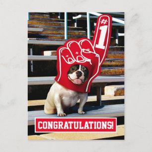 Dog in schuimhand uitnodiging briefkaart