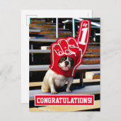 Dog in schuimhand uitnodiging briefkaart (Voorkant / Achterkant)