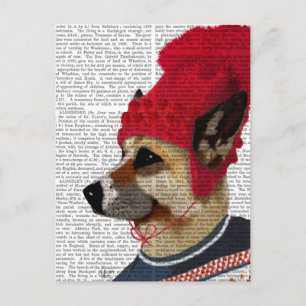 Dog in Ski Sweater 2 Briefkaart