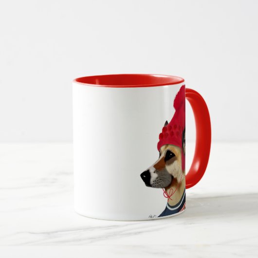 Dog in Ski Sweater 2 Mok (Voorkant rechts)