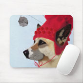 Dog in Ski Sweater Muismat (Met muis)