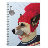 Dog in Ski Sweater Notitieboek (Voorkant)