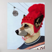 Dog in Ski Sweater Poster (Voorkant)