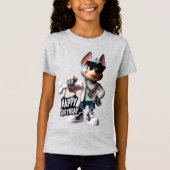  Dog in Sneakers and a Jacket, Happy Birthday, by  T-shirt (Voorkant)