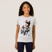  Dog in Sneakers and a Jacket, Happy Birthday, by  T-shirt (Voorkant volledig)