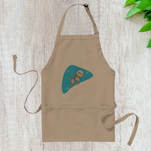 Dog in Space Apron Standaard Schort