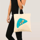 Dog in Space Canvas tas