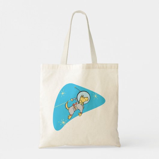 Dog in Space Canvas tas (Achterkant)