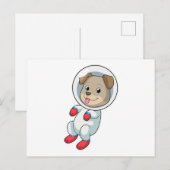 Dog in Space in Suit Briefkaart (Voorkant / Achterkant)