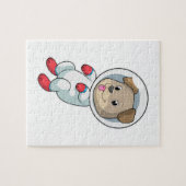 Dog in Space in Suit Legpuzzel (Horizontaal)