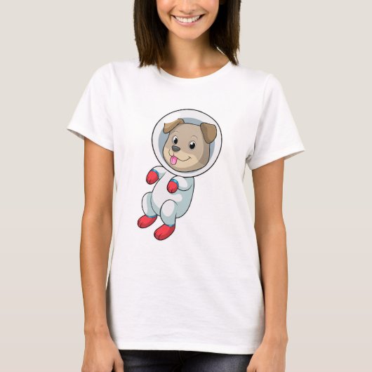 Dog in Space in Suit T-shirt (Voorkant)