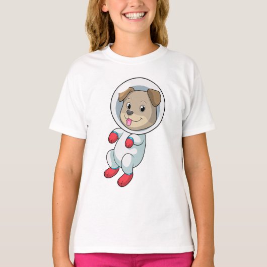 Dog in Space in Suit T-shirt (Voorkant)