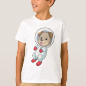 Dog in Space in Suit T-shirt (Voorkant)