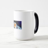 Dog in Space Pomeranian Premium Magische Mok (Voorkant rechts)