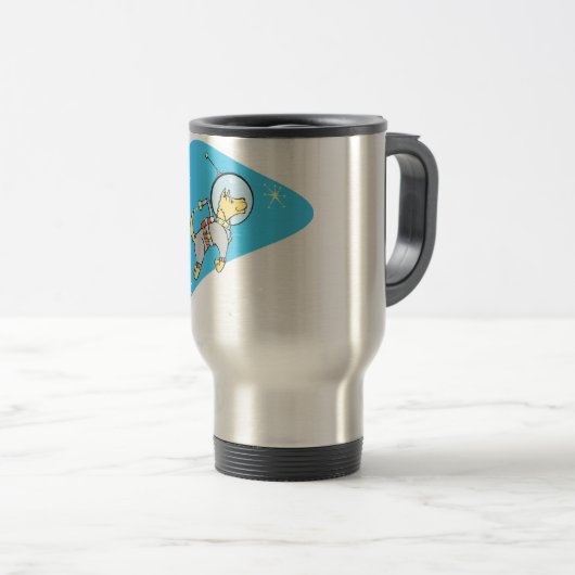 Dog in Space Travel Mug Reisbeker (Voorkant rechts)