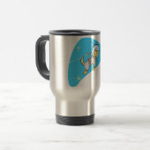 Dog in Space Travel Mug Reisbeker (Voorkant links)