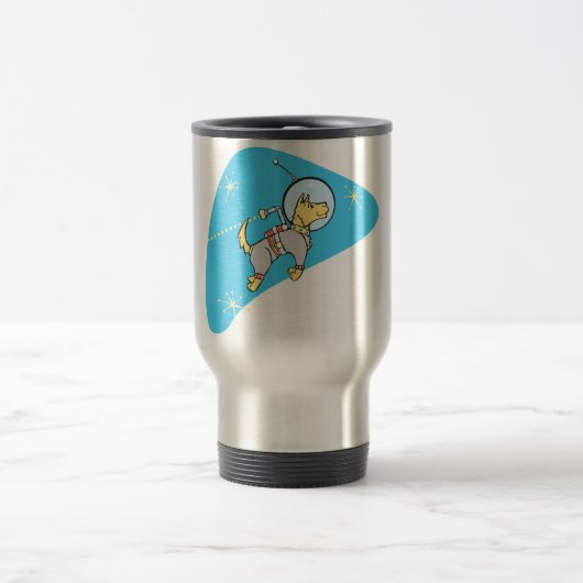 Dog in Space Travel Mug Reisbeker (Center)