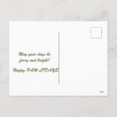 Dog In Stocking Santa PAWS is Coming to Town Feestdagenkaart (Achterkant)