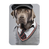 Dog in sweater en pet magneet (Verticaal)