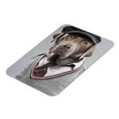Dog in sweater en pet magneet (Linkerzijde)