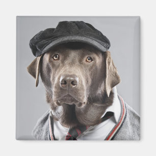Dog in sweater en pet magneet