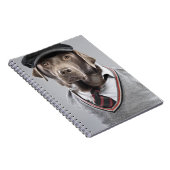 Dog in sweater en pet notitieboek (Rechterzijde)