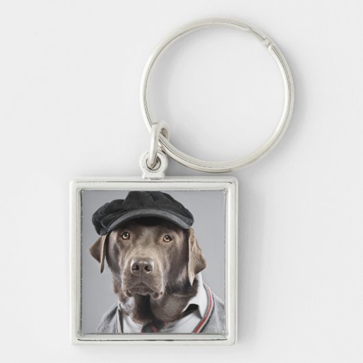 Dog in sweater en pet sleutelhanger (Voorkant)