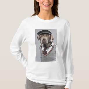 Dog in sweater en pet t-shirt