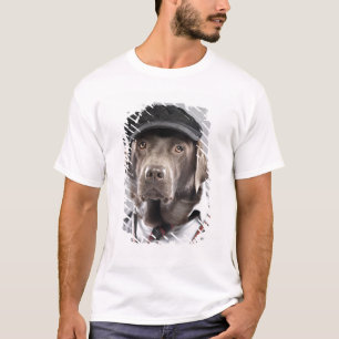Dog in sweater en pet t-shirt