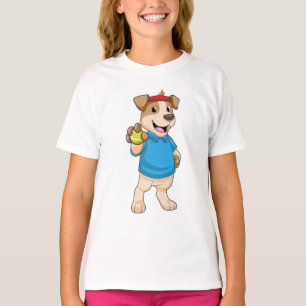 Dog in Tennis met Tennis ball T-shirt