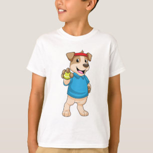 Dog in Tennis met Tennis ball T-shirt