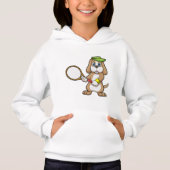 Dog in Tennis met Tennis racket & Pet (Voorkant)