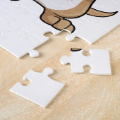 Dog in Tennis met Tennis racket & Pet Legpuzzel (Zijkant)