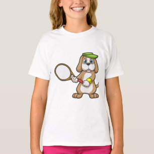 Dog in Tennis met Tennis racket & Pet T-shirt