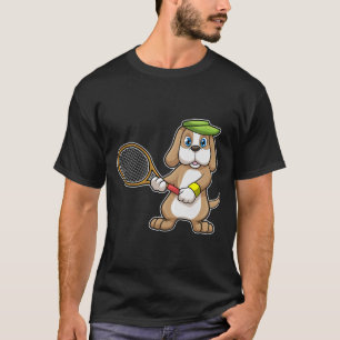 Dog in Tennis met Tennis racket & Pet T-shirt