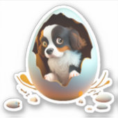 dog in the egg sticker (Voorkant)