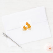 dog in the egg vierkante sticker (Envelop)