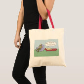 Dog in therapeutische Cartoon Tote Bag (Voorkant (product))