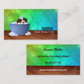 Dog in Visitekaartjes in bad (Voorkant / Achterkant)