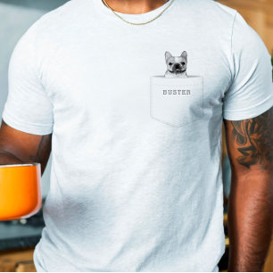 Dog in zakje Aangepaste foto en naam T-shirt