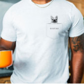 Dog in zakje | Aangepaste foto en naam T-shirt