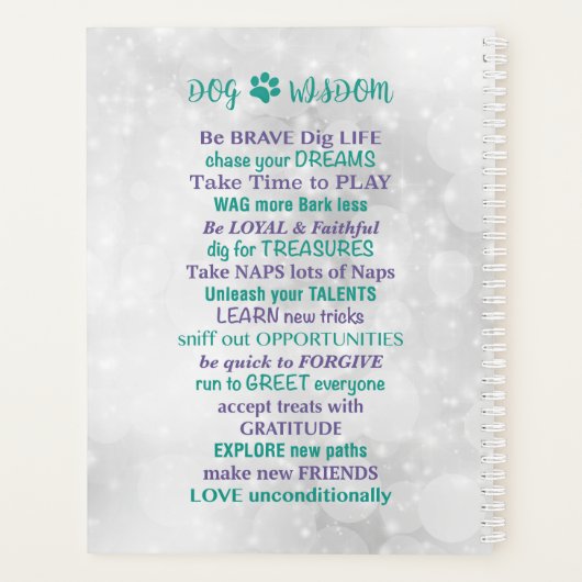Dog Inspirerend Quote - Dog Trainer - Dog Wisdom Planner (Achterkant)
