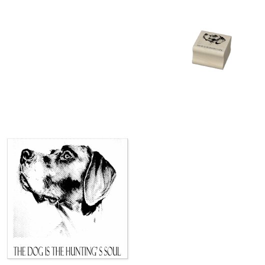Dog is de ziel van de jacht rubberstempel (Gestempeld)