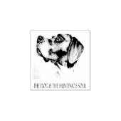 Dog is de ziel van de jacht rubberstempel (Afrduk)