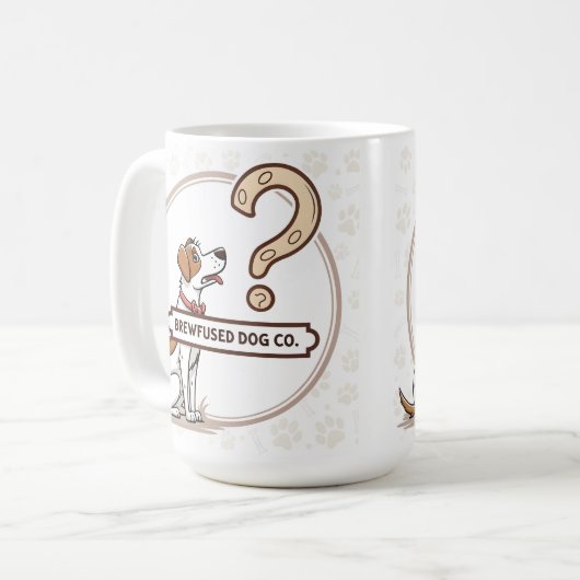 Dog is een verwarde koffie Mok (Voorkant links)