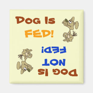Dog is Fed/not Fed Magnet