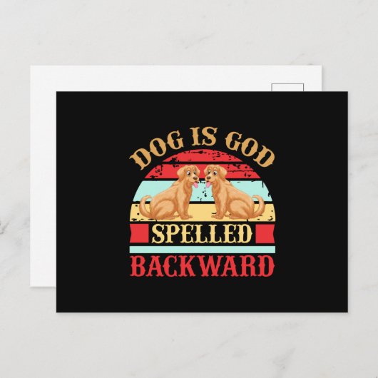 Dog is God spelled backward Briefkaart (Voorkant / Achterkant)