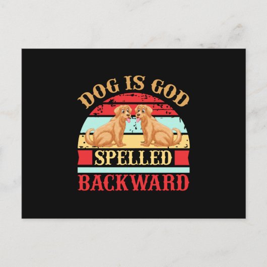 Dog is God spelled backward Briefkaart (Voorkant)