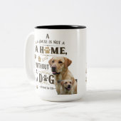 Dog Is Home - Rustic Paw Love Mok (Voorkant links)